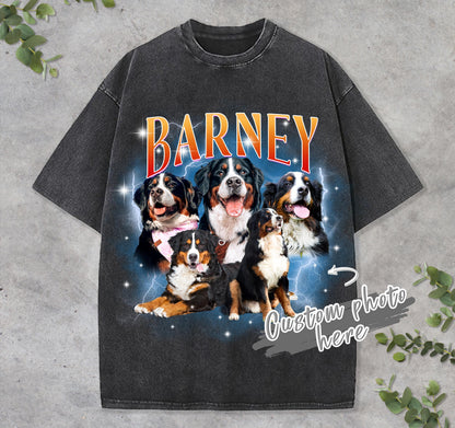 Custom Pet Portrait T-Shirt: Retro 90s Graphic Tee