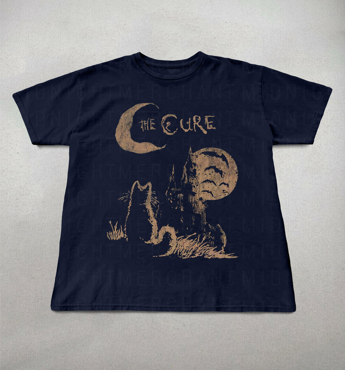 The Cure Cat Tee, 90s Alt Indie Rock, Unisex shirt, Music Gifts, Cat Lover gifts, the cure fan gifts, band tee, the cure graphic tee