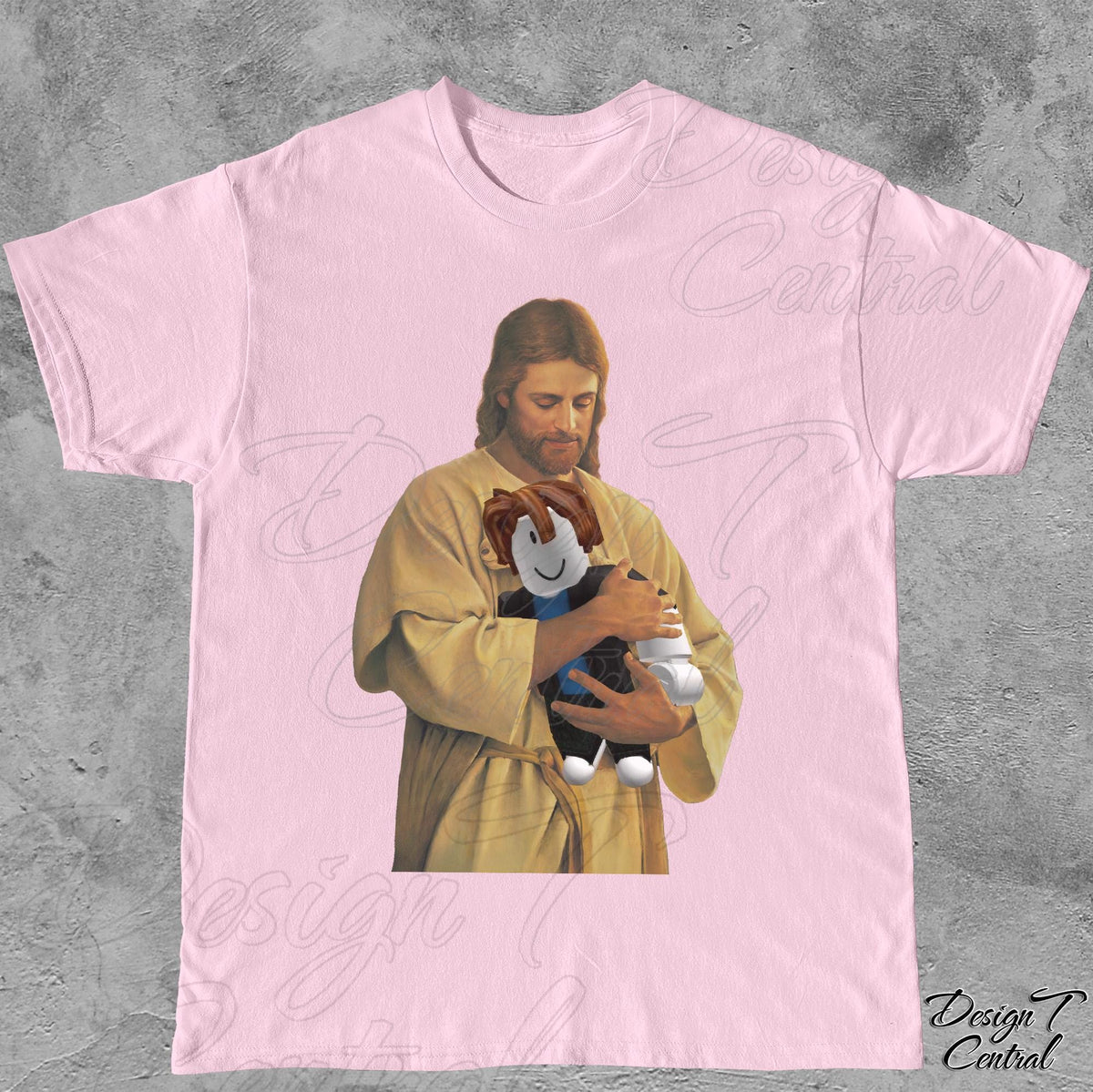 Jesus Holding Gamer T-Shirt | Weirdcore Brainrot Meme Shirt