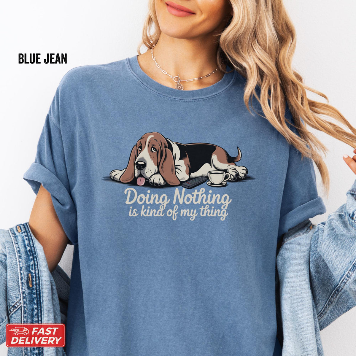 Comfort Colors Funny Basset Hound T-Shirt: Lazy Dog Humor T Shirt