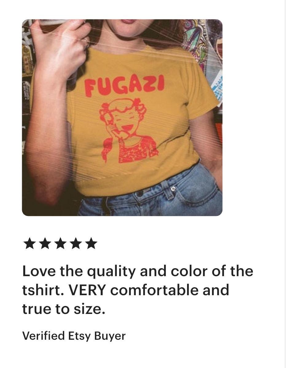 Retro Fugazi Unisex JerseyT-Shirt Bold Statement Tee