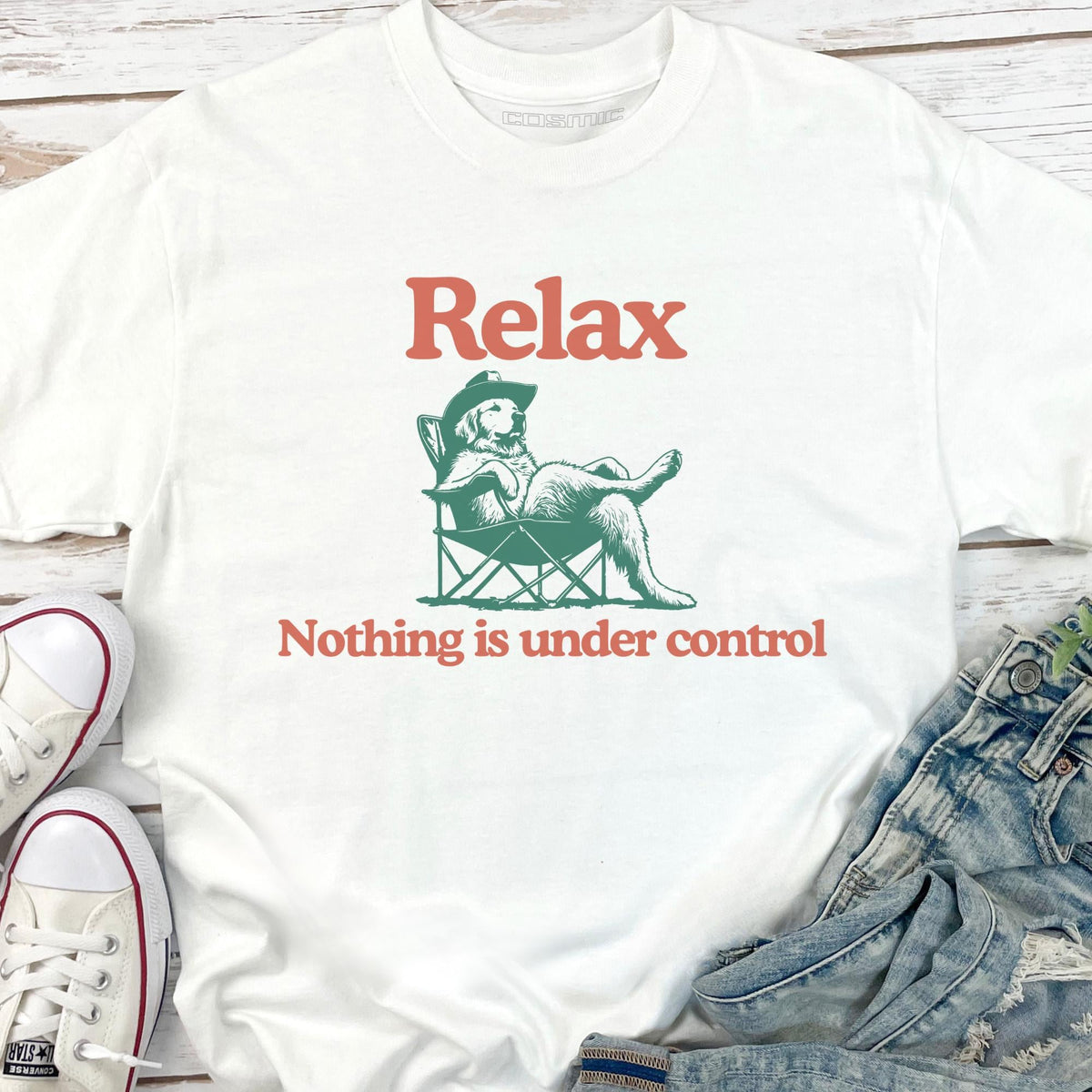 Chill Golden Retriever Vintage Shirt - Relax Nothing Is Under Control Golden Retriever Tee, Golden Mom Tee, Golden Dad Shirt, Goldie Dog T
