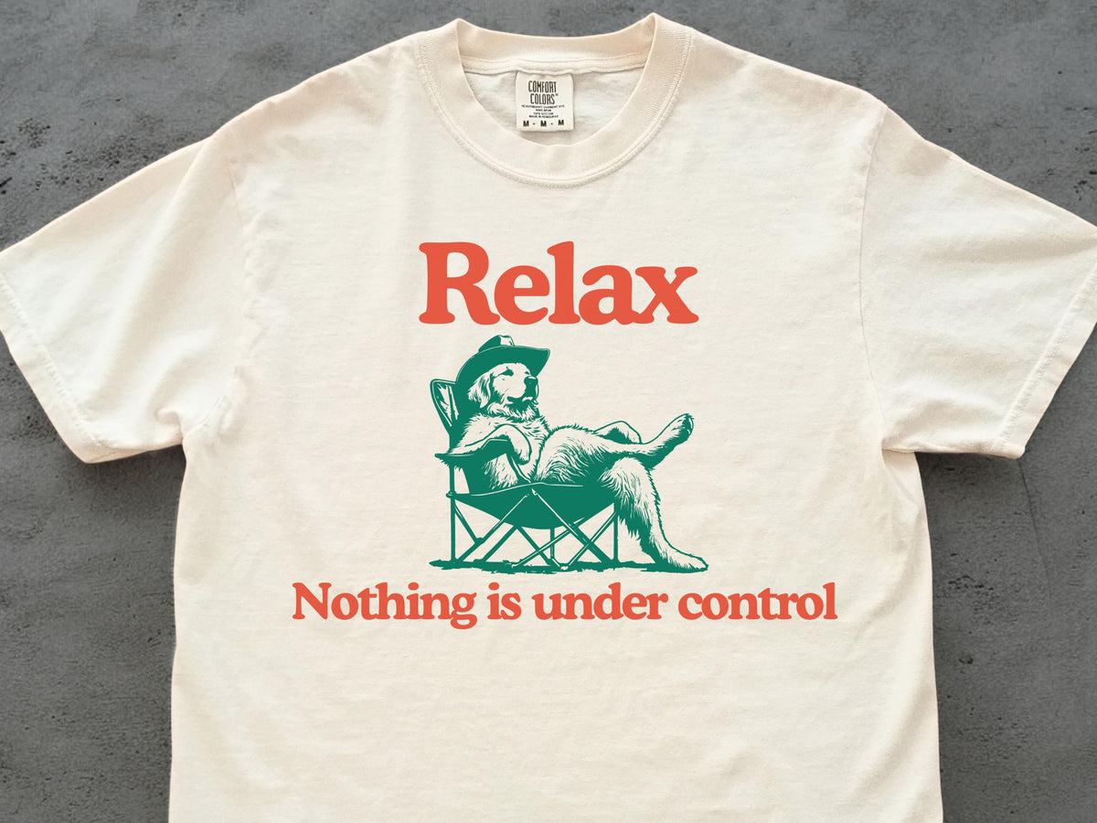 Chill Golden Retriever Vintage Shirt - Relax Nothing Is Under Control Golden Retriever Tee, Golden Mom Tee, Golden Dad Shirt, Goldie Dog T
