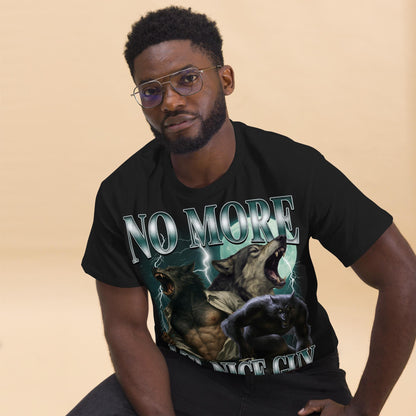 No More Mr Nice Guy Funny Alpha Werewolf T-shirt, Sigma Wolf Shirt, Unhinged Clothes, Weird Tees, Gen Z Humor Shirts, Stupid Gifts, Meme Tee