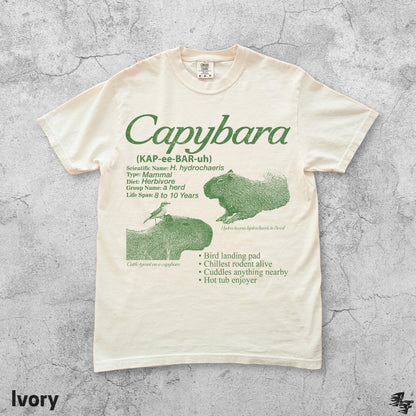 Vintage Capybara Infographic T-Shirt, Retro Rodent Graphic Tee, 90s Animal Lover Shirt, Wildlife Herd Mammal Gift, Chill Unisex Nature Top