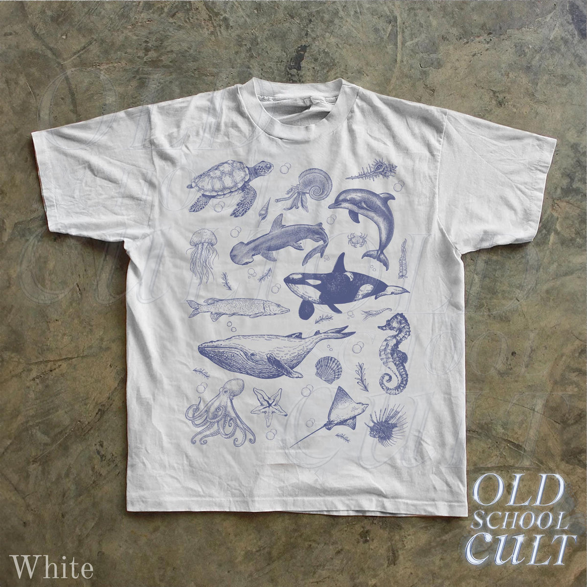 Sea Animal 90s Retro Tshirt, Ocean Nature Shirt, Sealife, Ocean, Whale, Orca, Turtle, Dolphin Shit, Unisex Adult Tee, Ocean Gifts