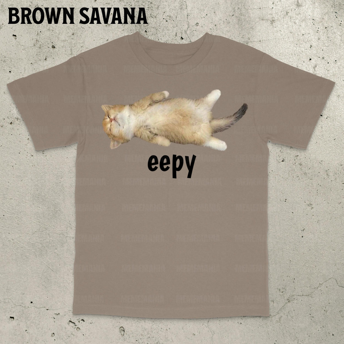 Eepy Cat, Silly Sleepy Cat Unhinged Sarcastic Humor Meme T-Shirt