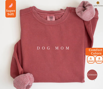 Comfort Colors® Dog Mom Sweatshirt, Gift for Dog Mom, Dog Lover Gift, Fur Mama Crewneck, Cozy Pet Lover Pullover, New Puppy Gift