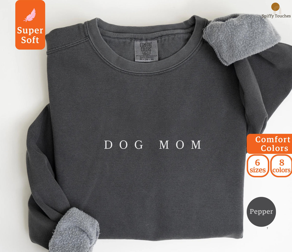 Comfort Colors® Dog Mom Sweatshirt, Gift for Dog Mom, Dog Lover Gift, Fur Mama Crewneck, Cozy Pet Lover Pullover, New Puppy Gift