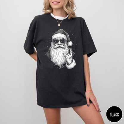 Rockin Santa Shirt, Metal Santa Graphic Tee, Funny Christmas Band Style T-Shirt, Vintage Holiday Unisex Top, Cool Xmas Gift Idea