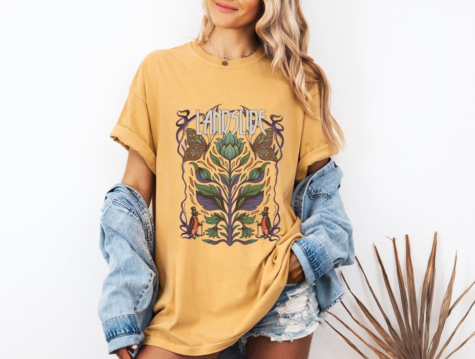 Landslide T-Shirt, 70s Rock Inspired Tee, Retro Concert Shirt, Boho Music Lover Top