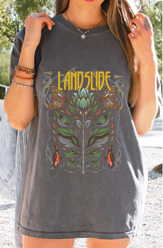 Landslide T-Shirt, 70s Rock Inspired Tee, Retro Concert Shirt, Boho Music Lover Top