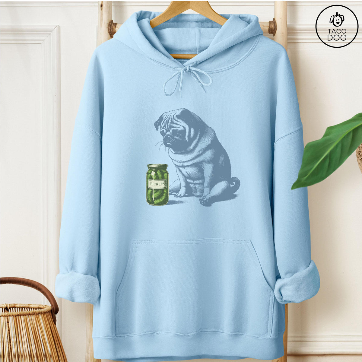 Pug Pickles T-Shirt: Pug Gift Sweatshirt or Hoodie or Tee Taco Dog
