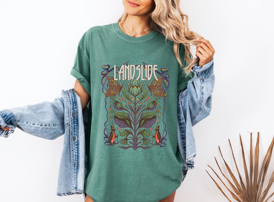 Landslide T-Shirt, 70s Rock Inspired Tee, Retro Concert Shirt, Boho Music Lover Top