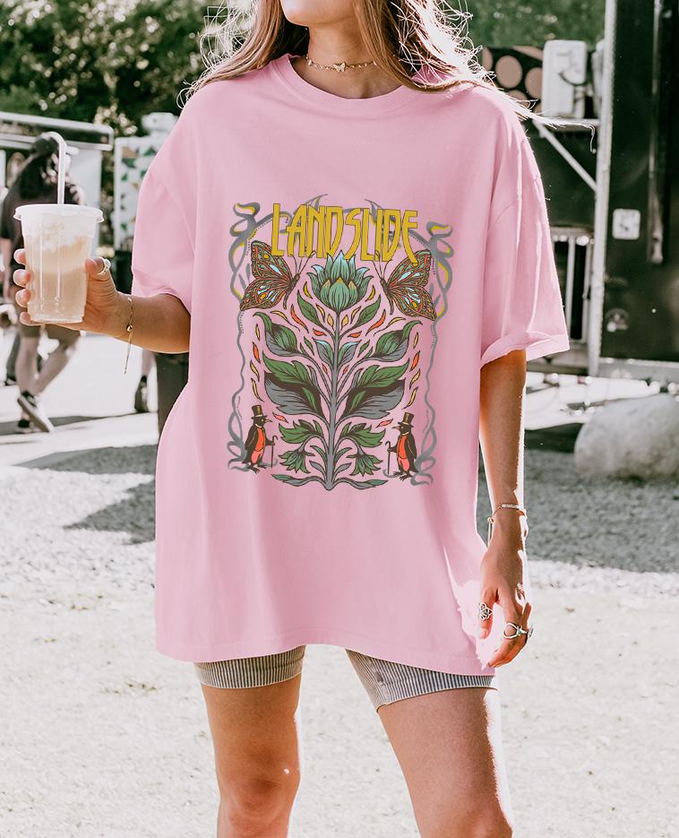 Landslide T-Shirt, 70s Rock Inspired Tee, Retro Concert Shirt, Boho Music Lover Top