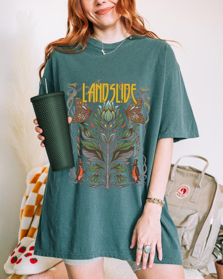 Landslide T-Shirt, 70s Rock Inspired Tee, Retro Concert Shirt, Boho Music Lover Top