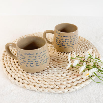 Your Own Handwritten Mug: Personalized Handmade Ceramic Mug