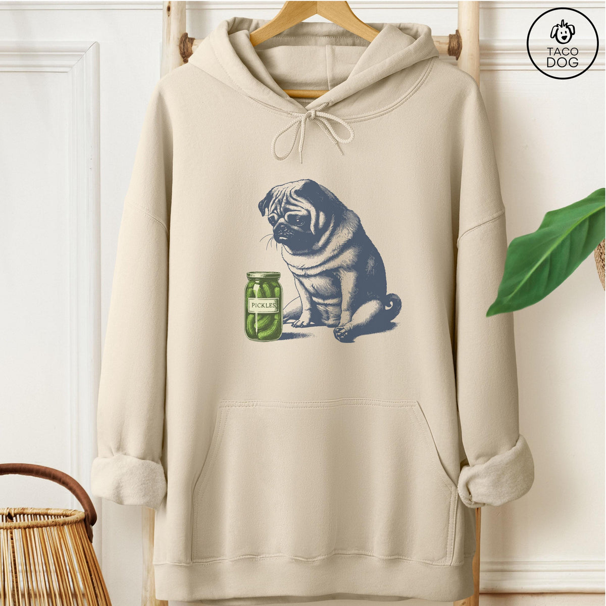 Pug Pickles T-Shirt: Pug Gift Sweatshirt or Hoodie or Tee Taco Dog