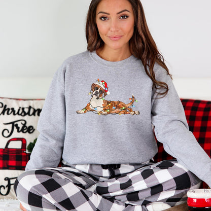 Boxer Christmas Dog Sweatshirt, Dog Christmas Shirt, Boxer Dog Mom Shirts, Gift for Dog Lover, Holiday Dog Owner Sweater, Boxer Owner Gift