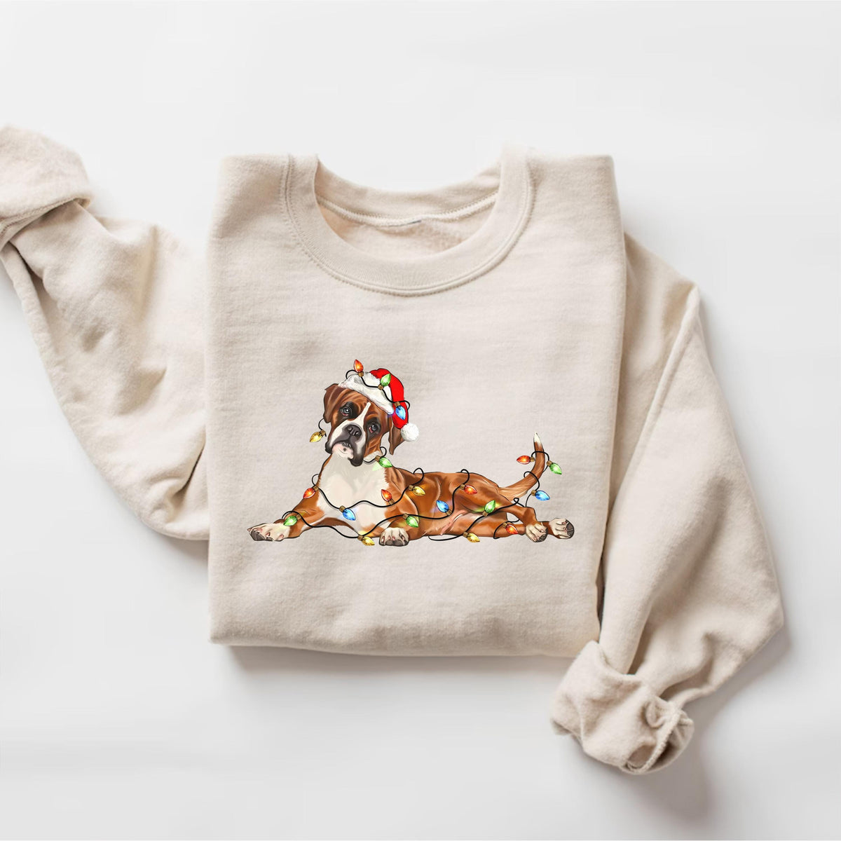 Boxer Christmas Dog Sweatshirt, Dog Christmas Shirt, Boxer Dog Mom Shirts, Gift for Dog Lover, Holiday Dog Owner Sweater, Boxer Owner Gift
