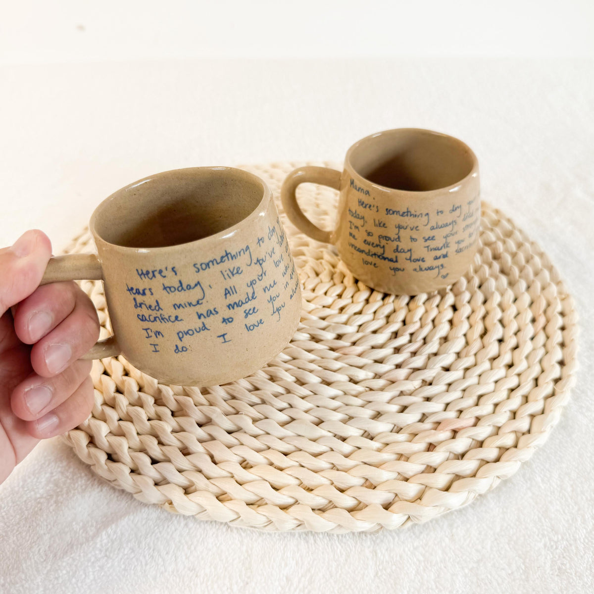 Your Own Handwritten Mug: Personalized Handmade Ceramic Mug