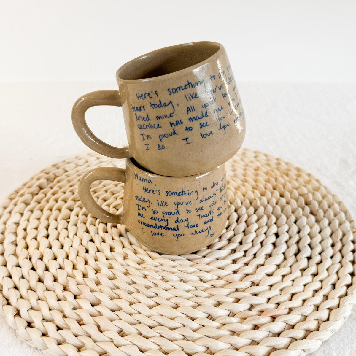 Your Own Handwritten Mug: Personalized Handmade Ceramic Mug
