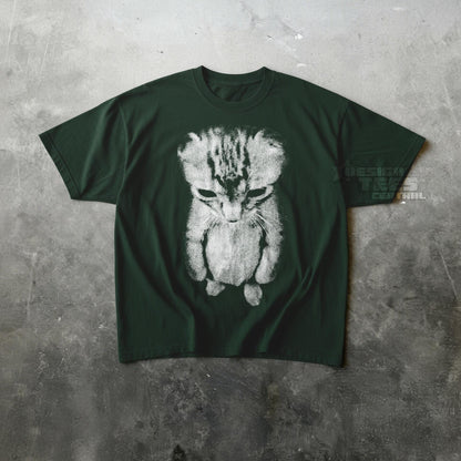 Sad Kitten Meme Standing Cat T-Shirt