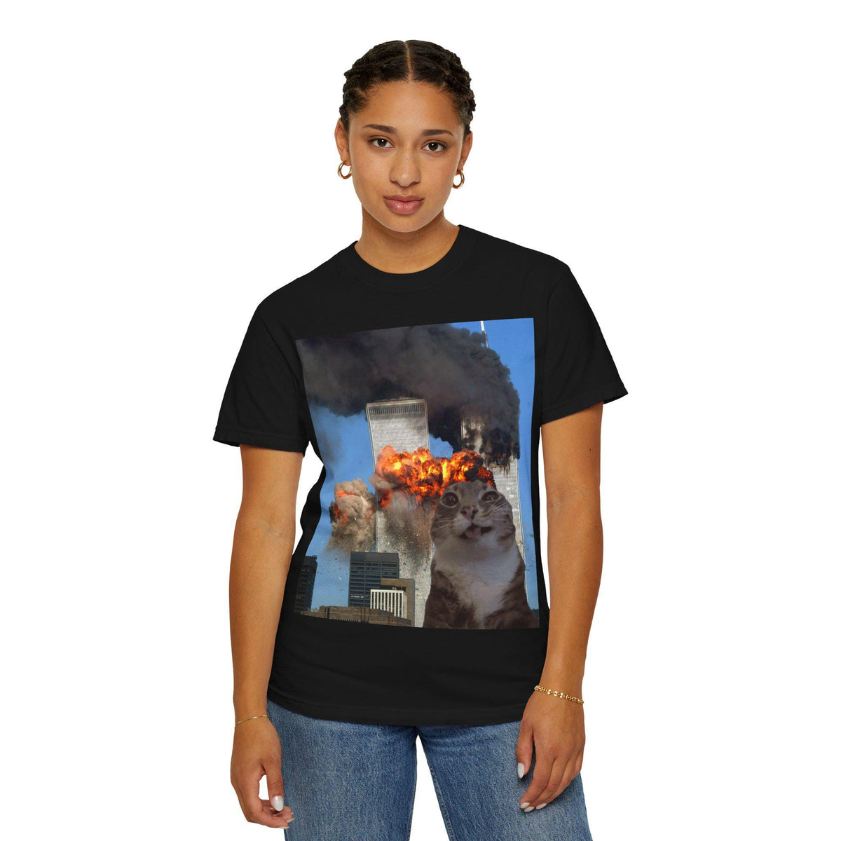 911 Rigby Cat Meme Tshirt | Funny and Offensive Gag Gift Shirt