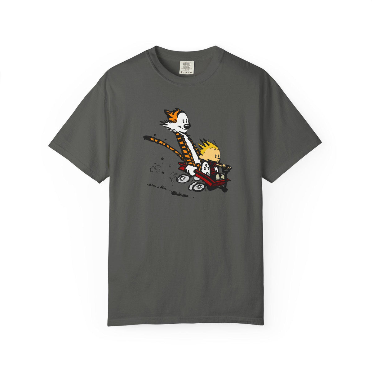 Calvin and Hobbes Wagon Ride T-shirt | Cartoon Comic Tee