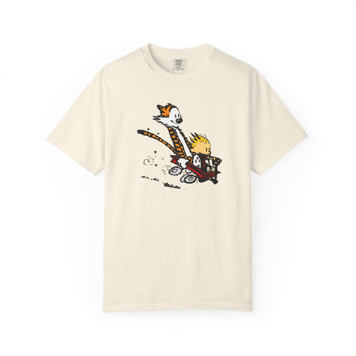 Calvin and Hobbes Wagon Ride T-shirt | Cartoon Comic Tee