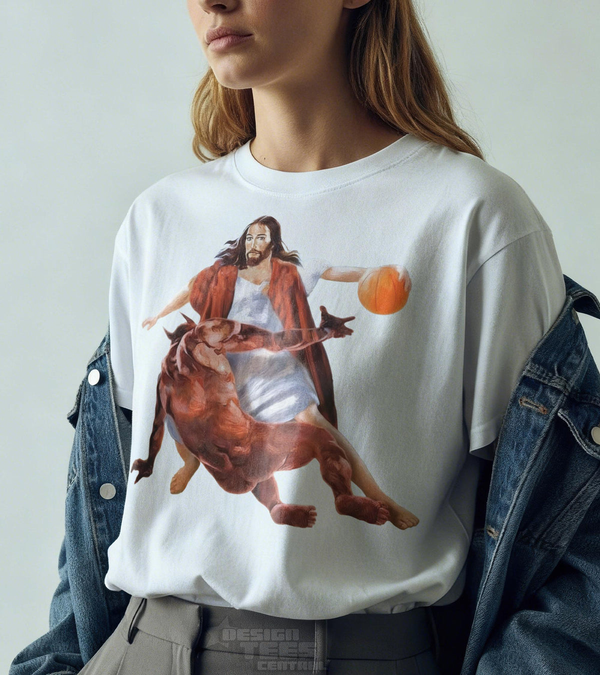 Jesus Crossing Up Satan Tshirt, Funny Meme Shirt, Christian Merch
