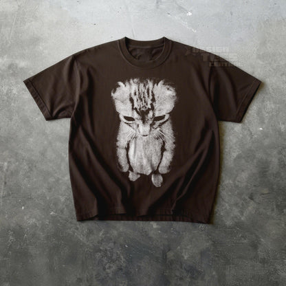 Sad Kitten Meme Standing Cat T-Shirt