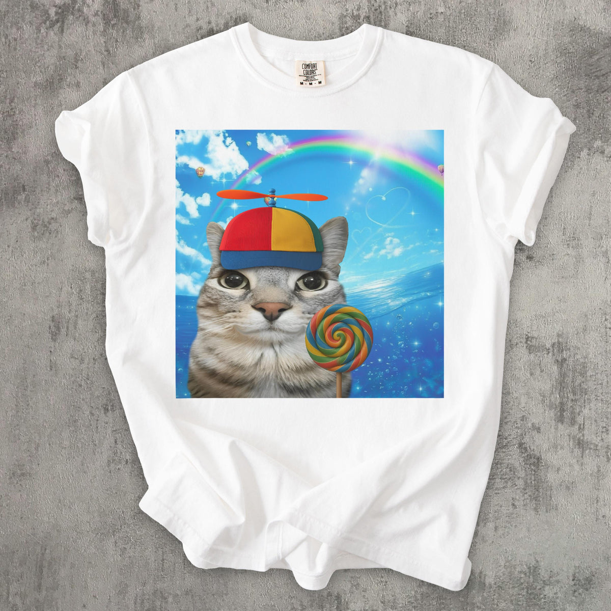 Happy Cat Dreamcore T-shirt, Funny Cats Shirt, Brainrot Meme Tee, Silly Kitten Tee, Cat Lover Gifts, Weird Tees, Gen Z Humor Tshirt