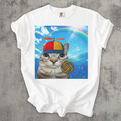 Happy Cat Dreamcore T-shirt, Funny Cats Shirt, Brainrot Meme Tee, Silly Kitten Tee, Cat Lover Gifts, Weird Tees, Gen Z Humor Tshirt