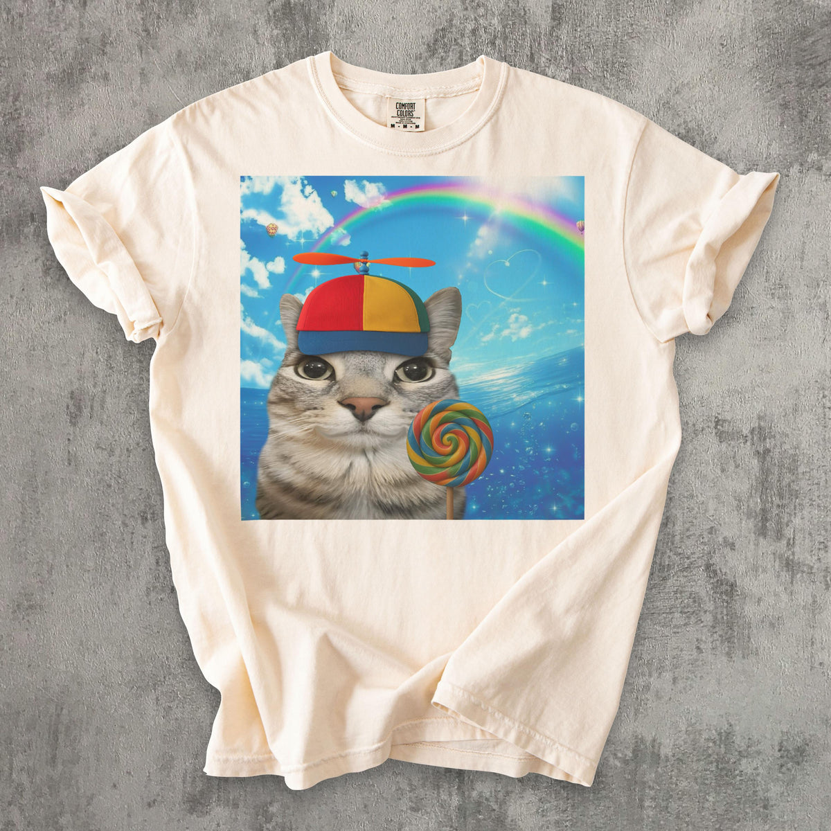 Happy Cat Dreamcore T-shirt, Funny Cats Shirt, Brainrot Meme Tee, Silly Kitten Tee, Cat Lover Gifts, Weird Tees, Gen Z Humor Tshirt