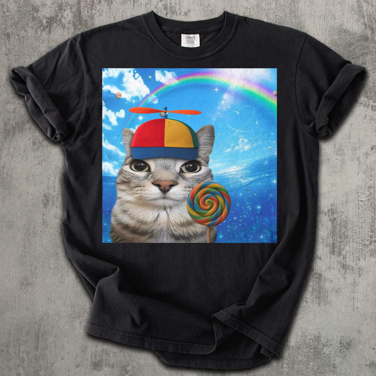 Happy Cat Dreamcore T-shirt, Funny Cats Shirt, Brainrot Meme Tee, Silly Kitten Tee, Cat Lover Gifts, Weird Tees, Gen Z Humor Tshirt