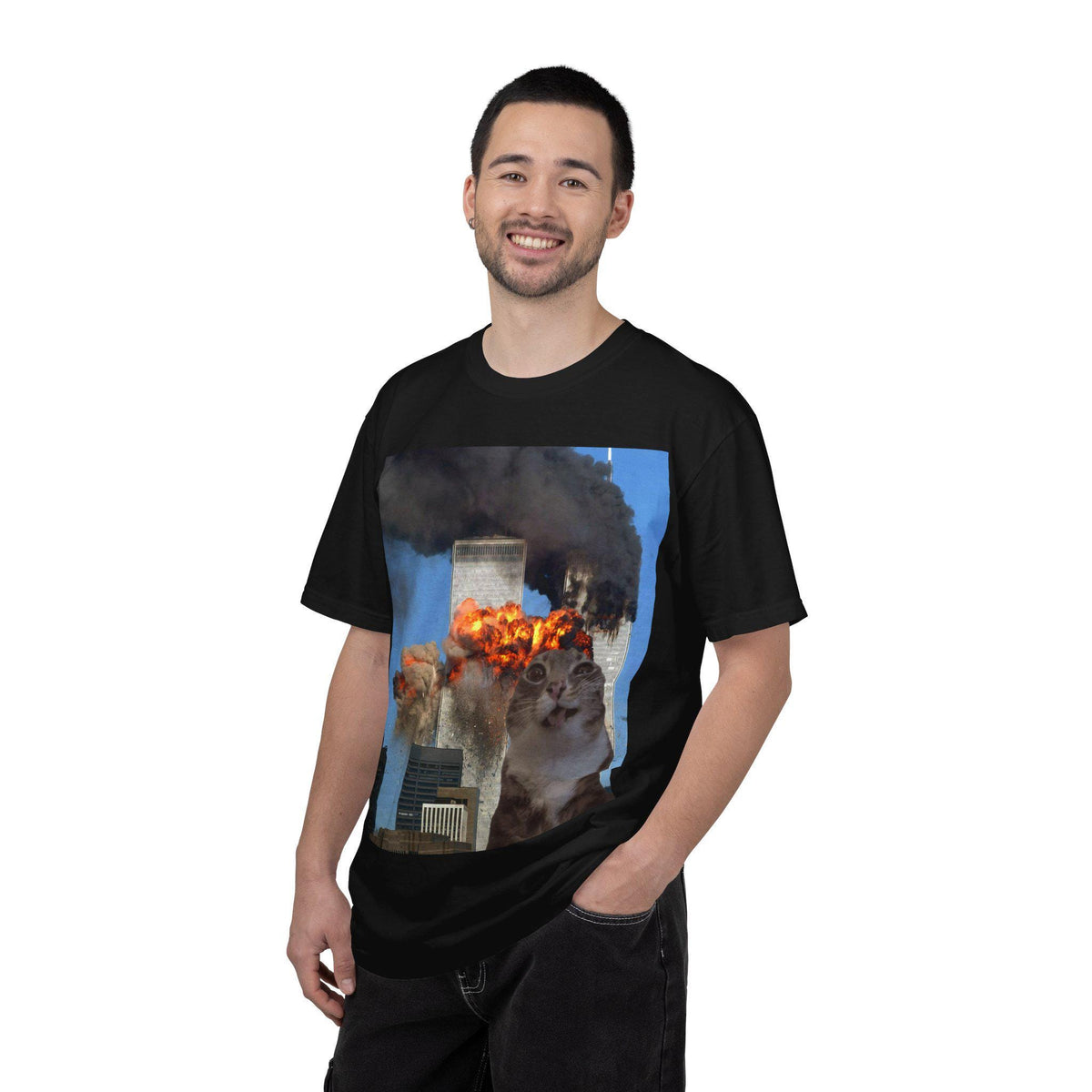 911 Rigby Cat Meme Tshirt | Funny and Offensive Gag Gift Shirt