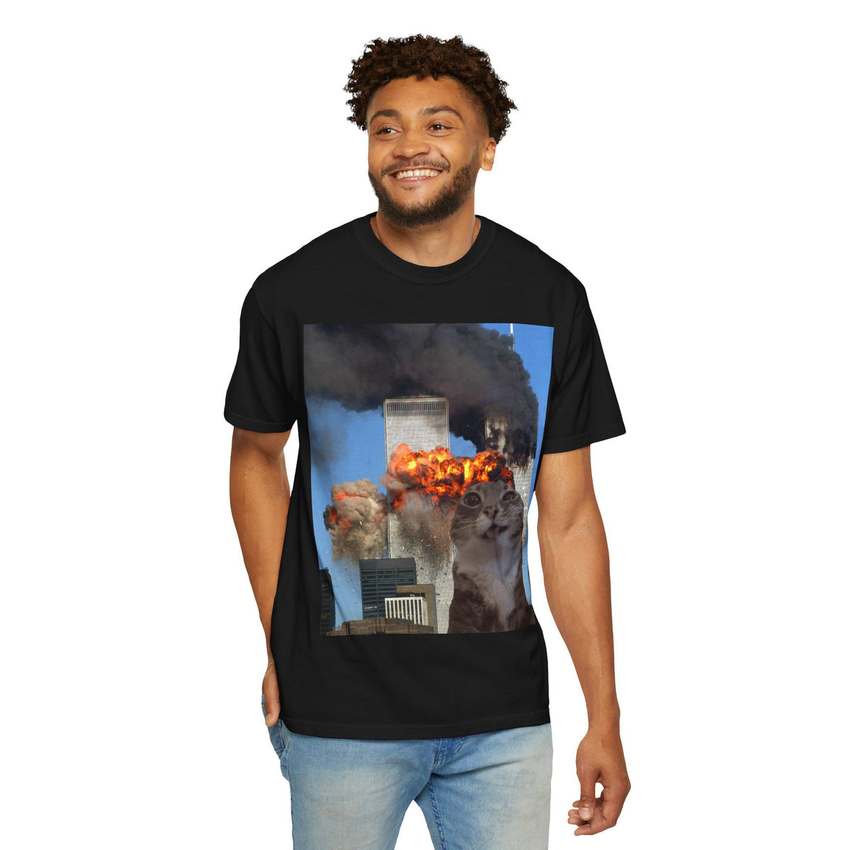 911 Rigby Cat Meme Tshirt | Funny and Offensive Gag Gift Shirt