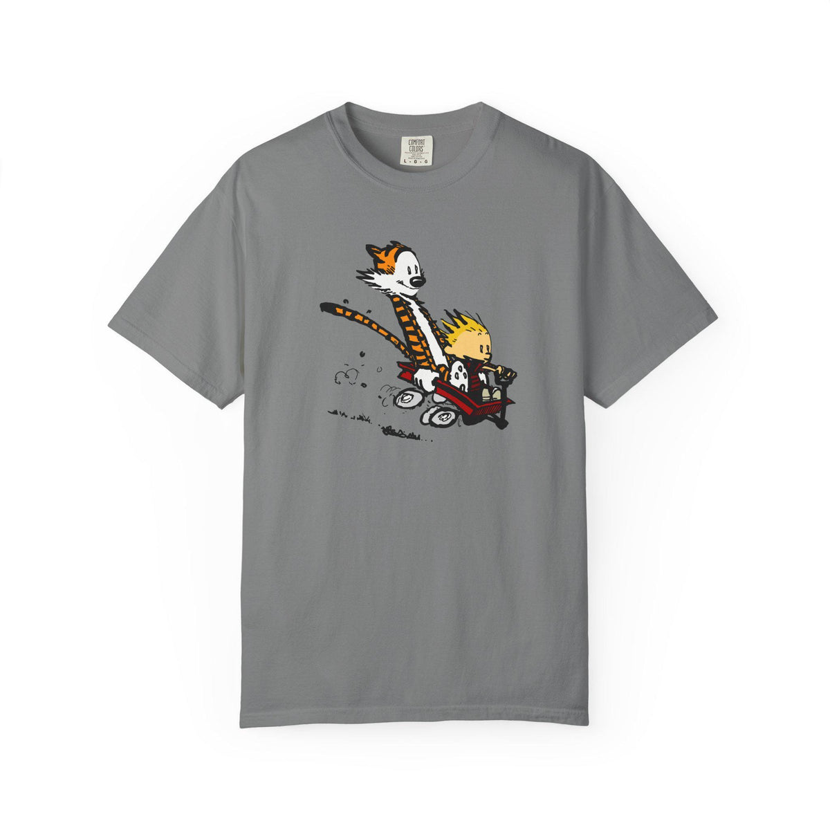 Calvin and Hobbes Wagon Ride T-shirt | Cartoon Comic Tee