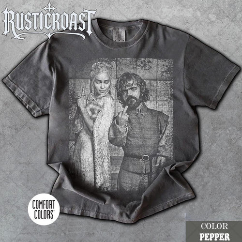 Limited Comfort Colors Daenerys and Tyrion, Retro Game of Thrones Fan T-Shirt, Gift For Women and Man Unisex T-Shirt