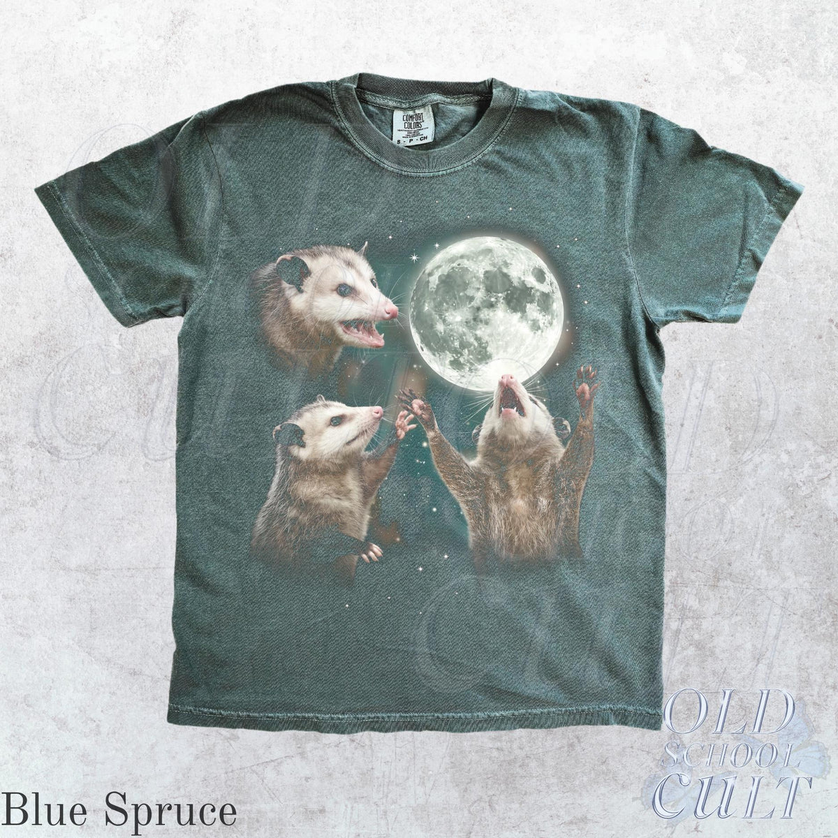 Opossum Howling at Moon Vintage 90s Graphic T Shirt, Retro Possum Silly Gift