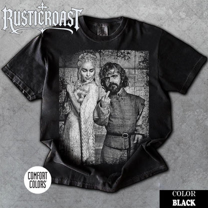 Limited Comfort Colors Daenerys and Tyrion, Retro Game of Thrones Fan T-Shirt, Gift For Women and Man Unisex T-Shirt