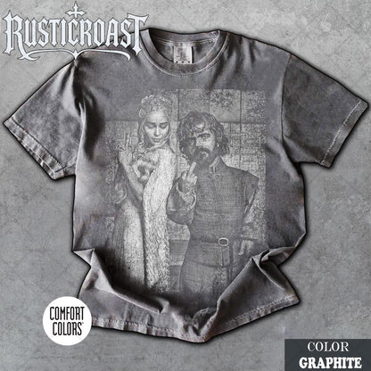 Limited Comfort Colors Daenerys and Tyrion, Retro Game of Thrones Fan T-Shirt, Gift For Women and Man Unisex T-Shirt