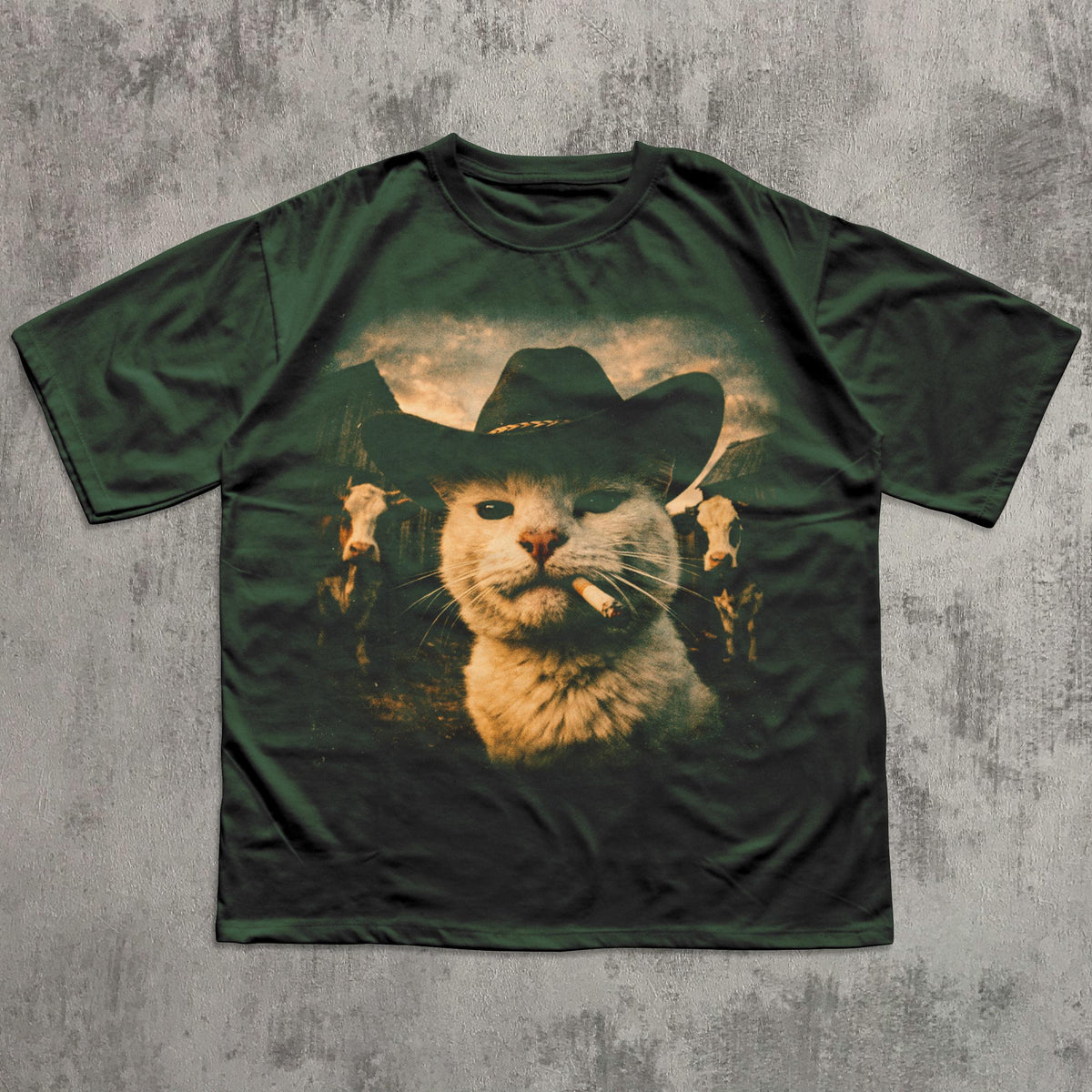 Funny Cowboy Cat T-shirt, Meme Shirts, Cats Lover Gift, Gag Gifts, Comfort Colors, Unisex Graphic Tee, Ironic Tshirts, Weird Tees