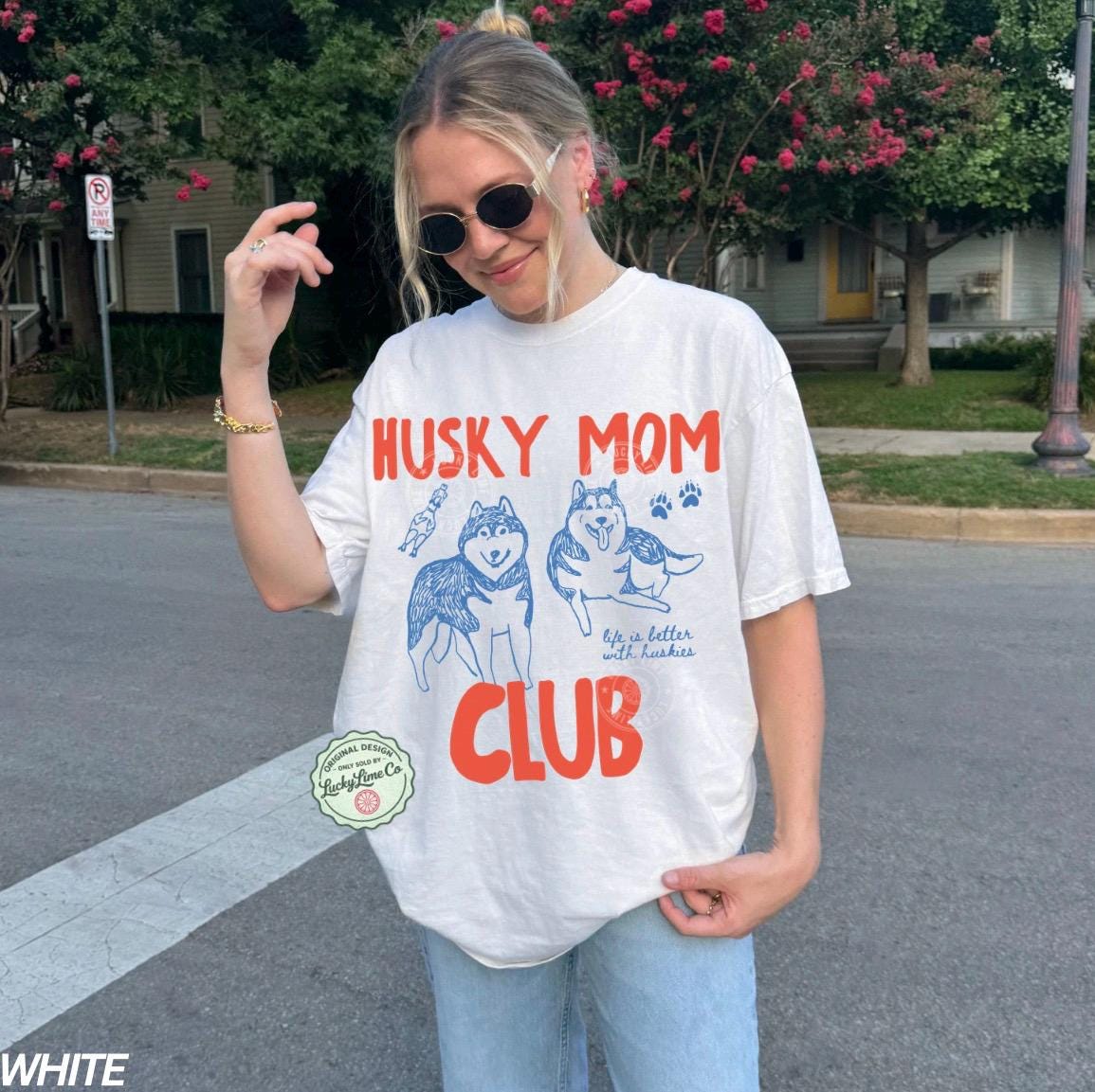 Husky Mom Club Shirt, Husky Lover Tshirt, Pet Parent Tee, Gift for Dog Mom, Dog Mom Graphic Tee, Comfort Colors® Dog Shirt, Dog Lover Shirts