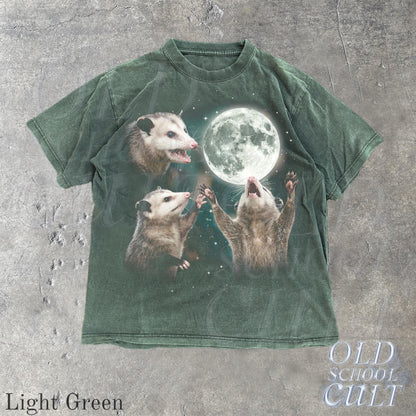 Opossum Howling at Moon Vintage 90s Graphic T Shirt, Retro Possum Silly Gift