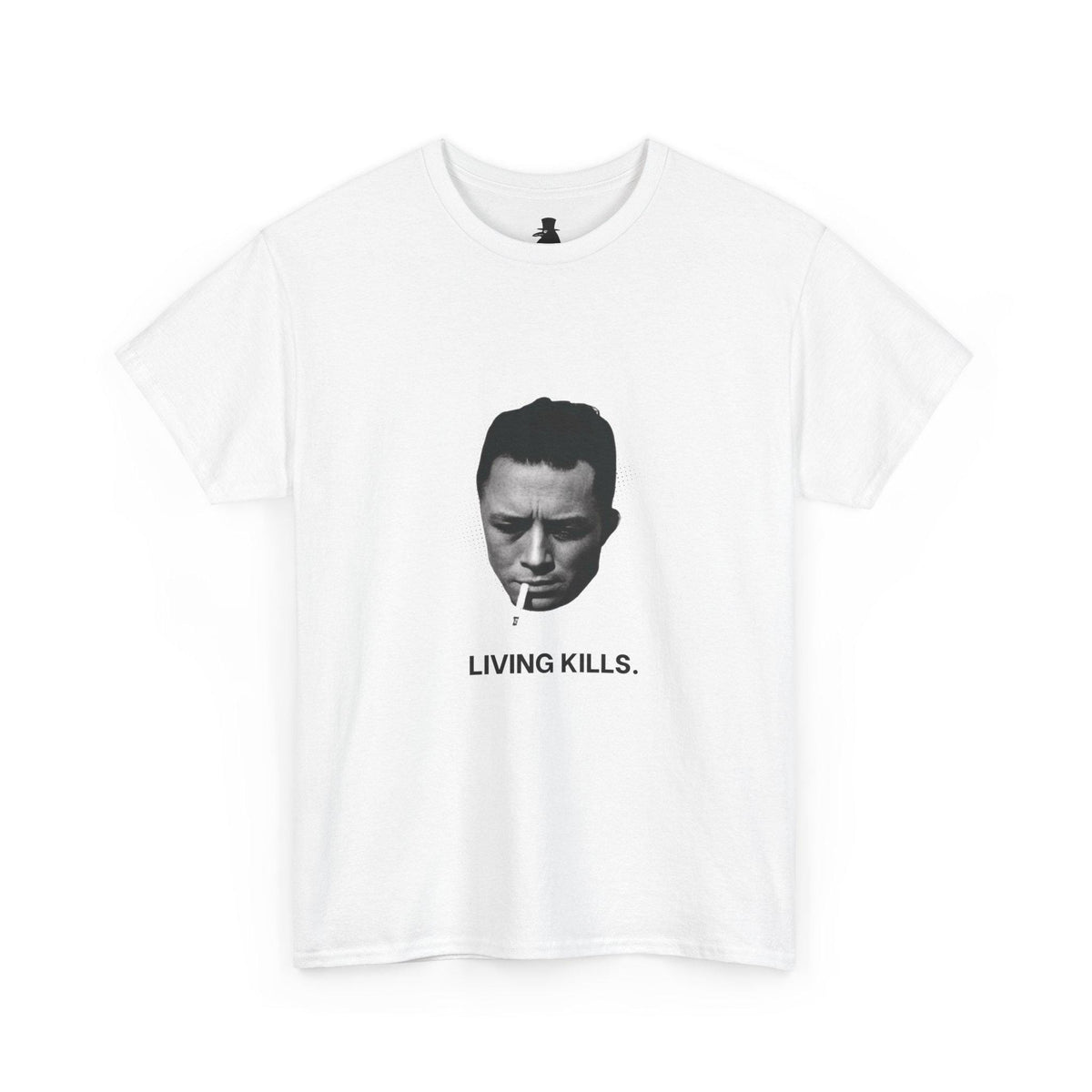 Albert Camus Living Kills Funny T-Shirt | Philosophy Lovers Gift | French Literature | Camus Smoking | Unisex