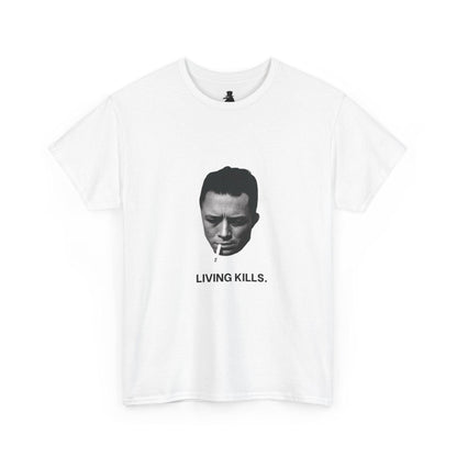 Albert Camus Living Kills Funny T-Shirt | Philosophy Lovers Gift | French Literature | Camus Smoking | Unisex