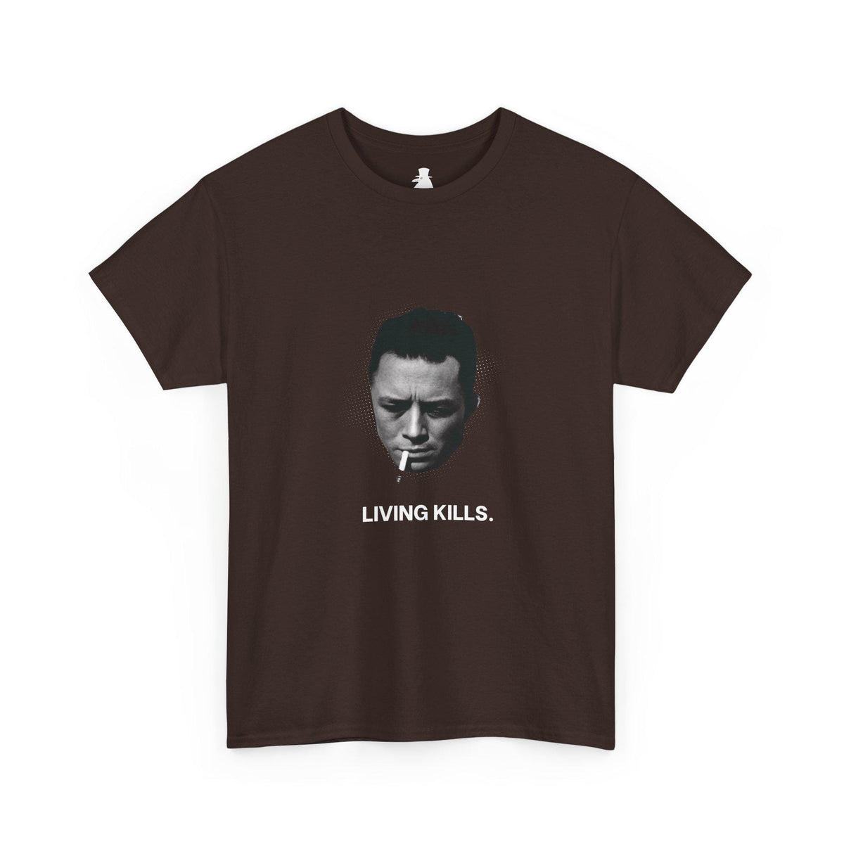 Albert Camus Living Kills Funny T-Shirt | Philosophy Lovers Gift | French Literature | Camus Smoking | Unisex