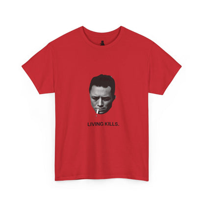 Albert Camus Living Kills Funny T-Shirt | Philosophy Lovers Gift | French Literature | Camus Smoking | Unisex